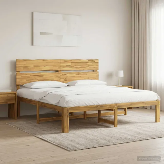 vidaXL Tweepersoonsbed met hoofdeinde ROSTOCK Wit 200 x 200 cm