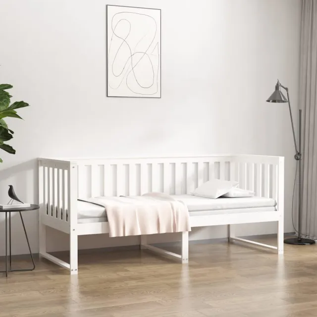 vidaXL Slaapbank zonder matras 80x200 cm massief grenenhout wit