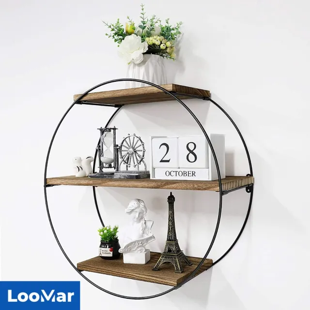 LooMar Wandrek - Wandplank - Muurplank - Zwevende plank - Keuken - Woonkamer - Modern - Industrieel - Geschikt voor Woonkamer Badkamer Keuken Hout