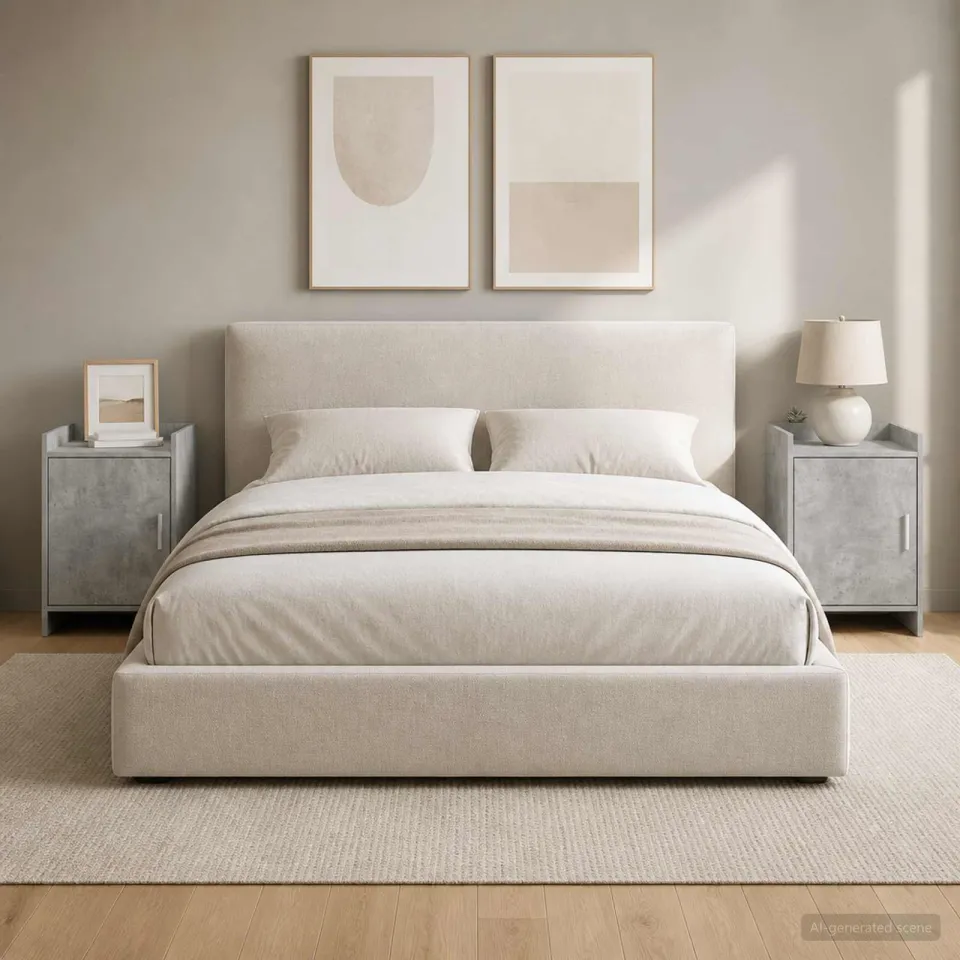vidaXL Nachtkastjes 2 st Betongrijs 40 x 30 x 60 cm Bewerkt hout grijs, foto 4