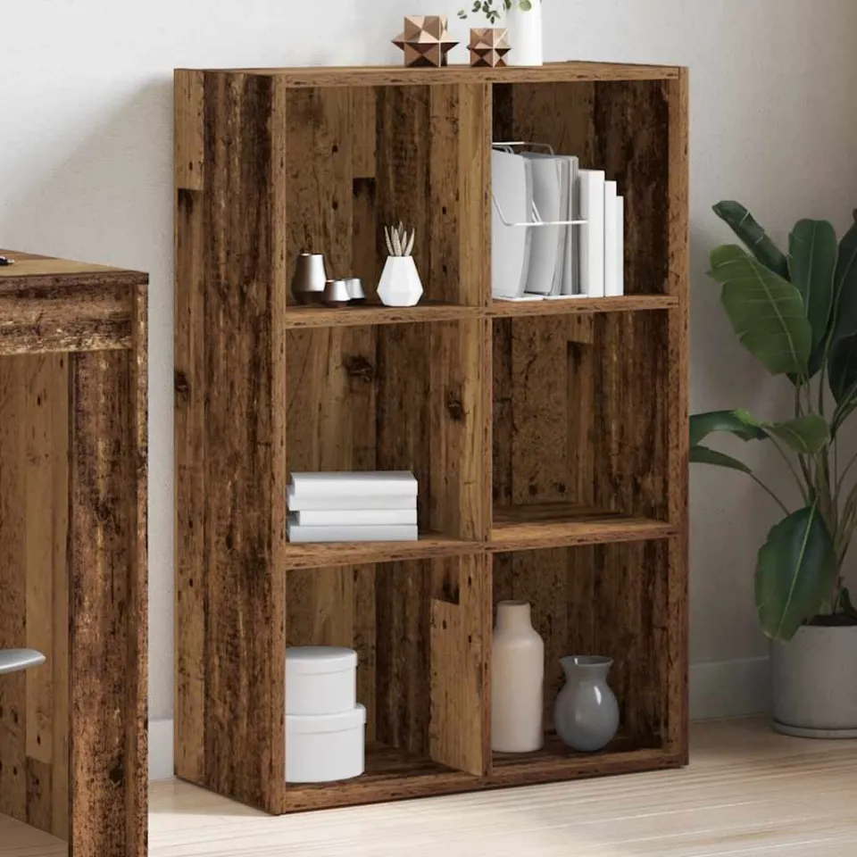 vidaXL Boekenkast/dressoir 66x30x98 cm bewerkt hout oud houtkleurig bruin, foto 4