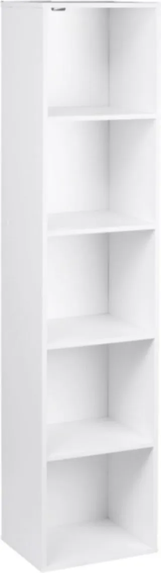 Bolt Edge Boekenkast - Wit - Open Planken - 6 Lagen - 30x24x158.5cm - Voor Kantoor