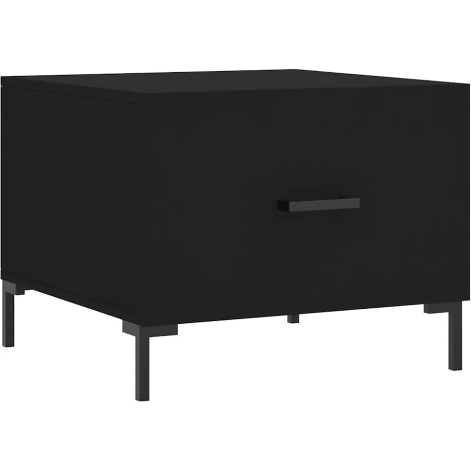vidaXL Salontafels 2 st 50x50x40 cm bewerkt hout zwart, foto 3