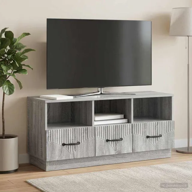 vidaXL TV-kast met lade Grijs sonoma 102 x 34,5 x 47 cm Bewerkt hout, foto 2