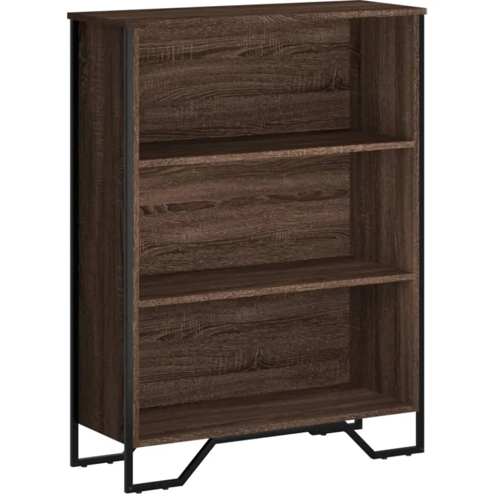 vidaXL Boekenkast 80x31x106 cm bewerkt hout bruin eikenkleurig, foto 3