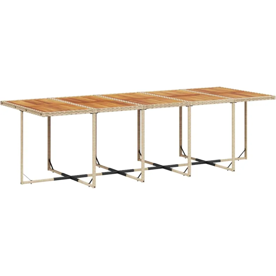 vidaXL 15-delige Tuinset met kussens poly rattan beige, foto 3