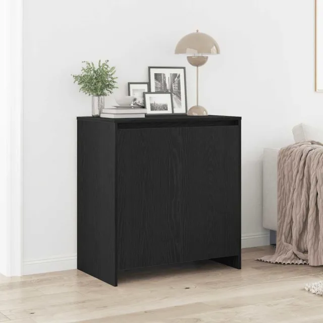 vidaXL Dressoir zwart eiken 70x41x75 cm bewerkt hout, foto 2