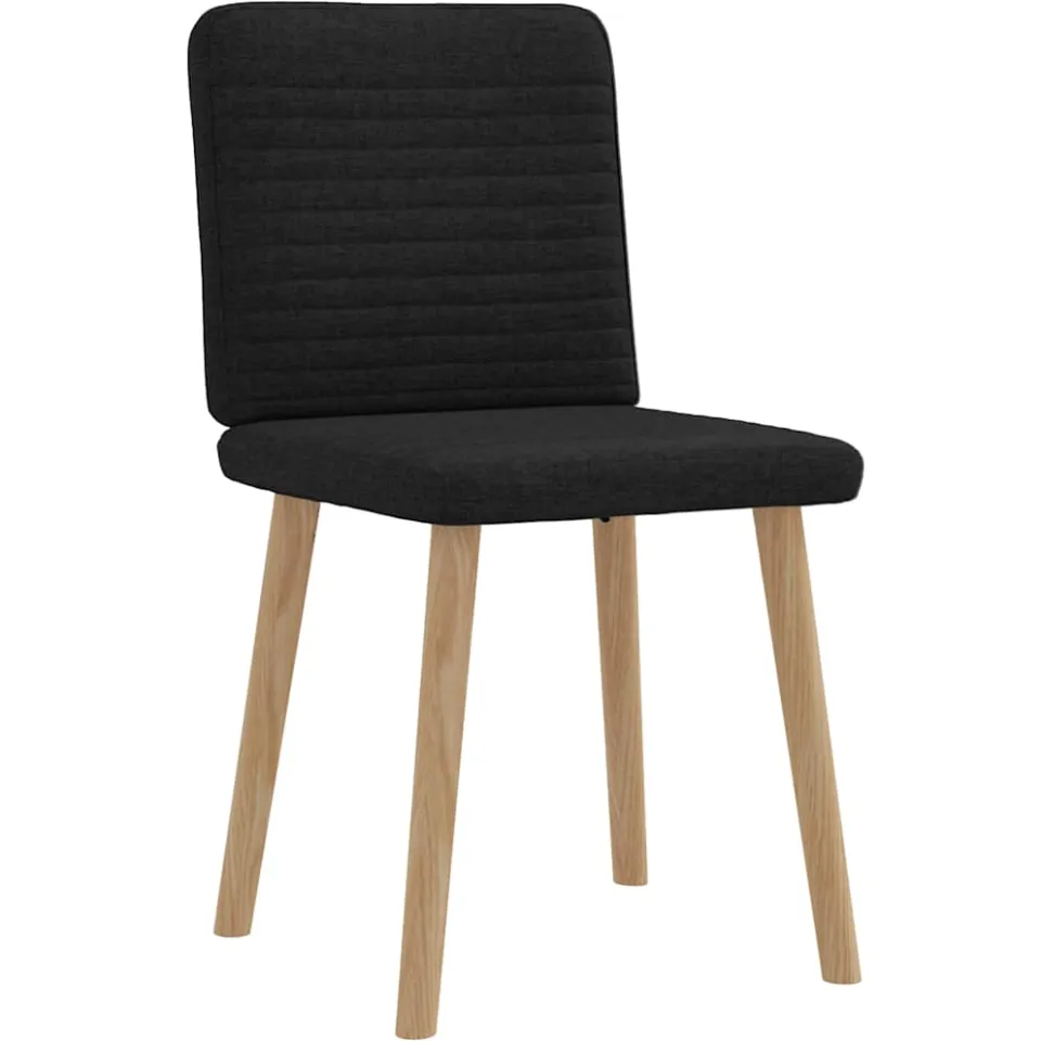vidaXL Eetkamerstoelen 2 st stof zwart, foto 4