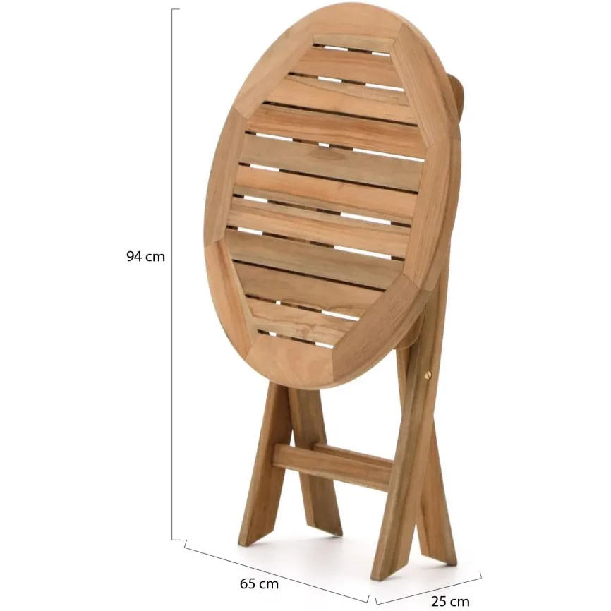 Bellagio tuinmeubelen Sunyard Preston klaptafel ø 65cm (h:75cm) bruin, foto 3