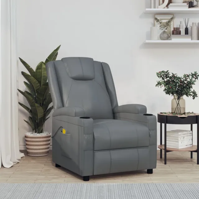 vidaXL Massagestoel kunstleer antracietkleurig, foto 2