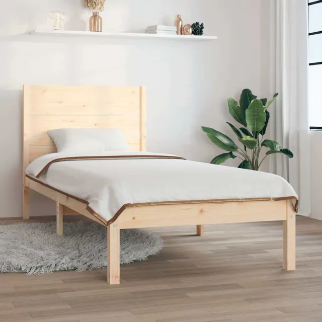 vidaXL Bedframe zonder matras massief grenenhout 90x200 cm Bruin