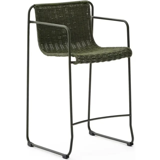 Kave Home Maurina outdoor barkruk groen