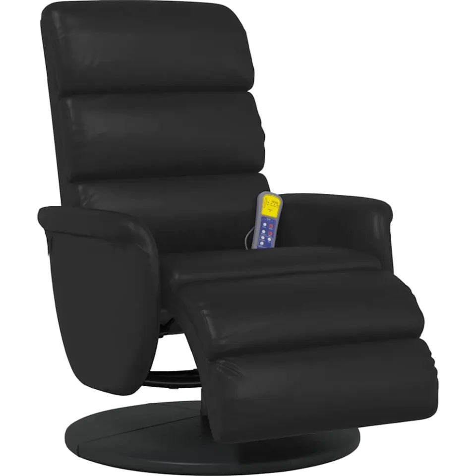 vidaXL Massage Recliner Stoel Zwart 71 x 98 x 106 cm Nep Leer