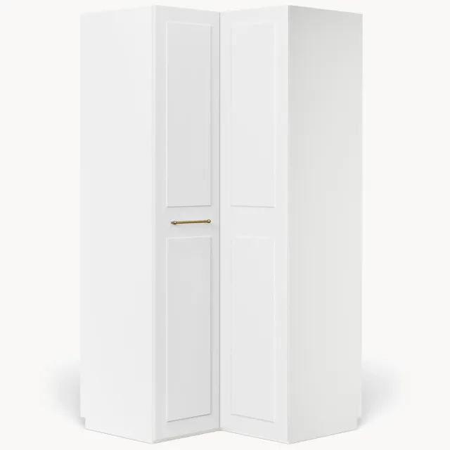 Westwing Collection Modulaire hoekkast Charlotte, 115 cm, in verschillende formaten Wit