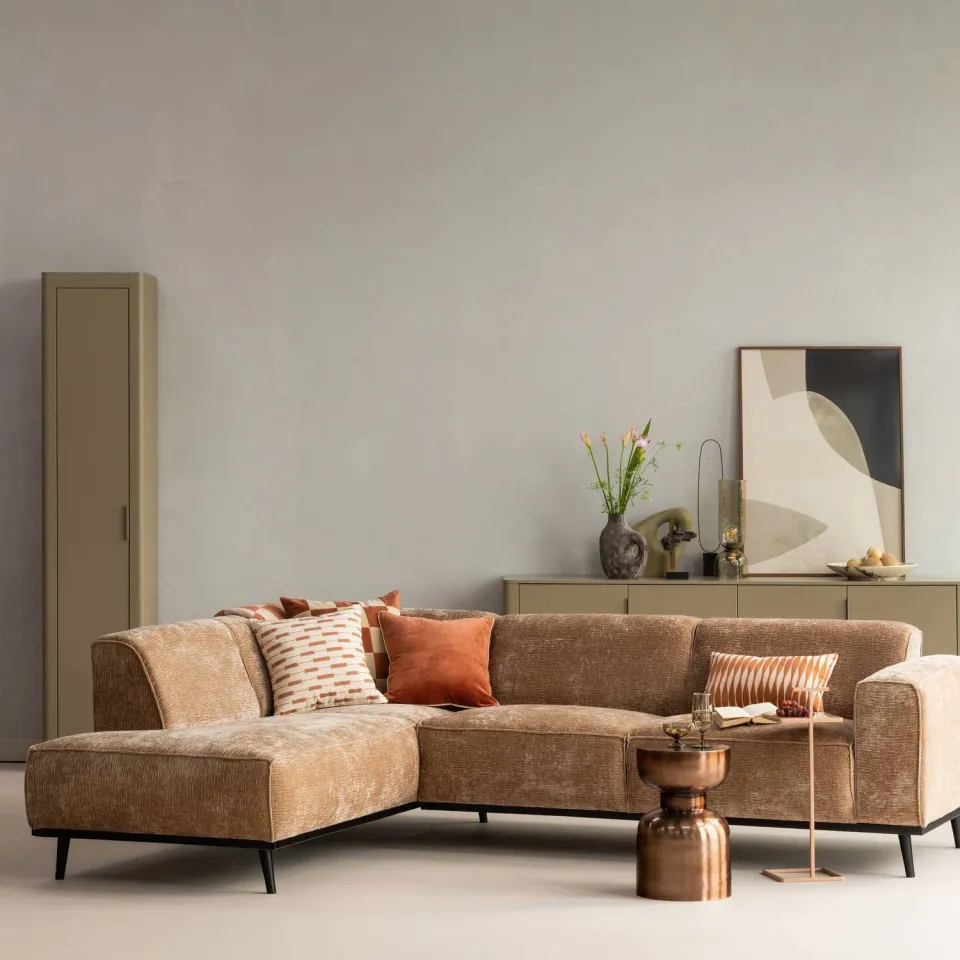 WOOOD Statement Hoekbank Links - Chenille - Velvet Taupe, foto 3