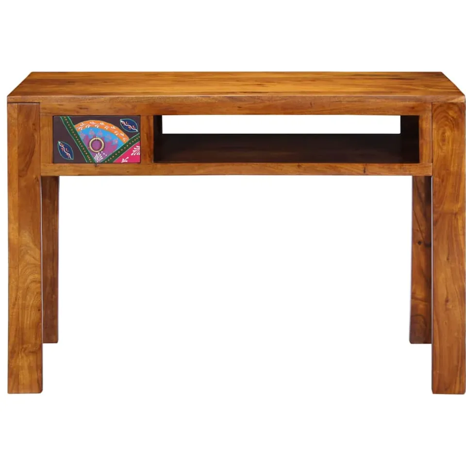 vidaXL Schrijfbureau met lade met opslag Bruin 110 x 50 x 73 cm, foto 2