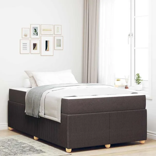vidaXL Bedframe Donkergrijs 120 x 190 cm Stof