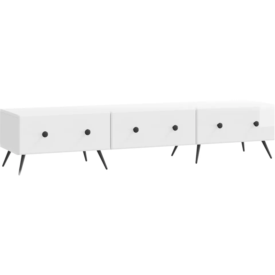 vidaXL TV-kast met lade Hoogglans Wit 147 x 34,5 x 30 cm Bewerkt hout, foto 3