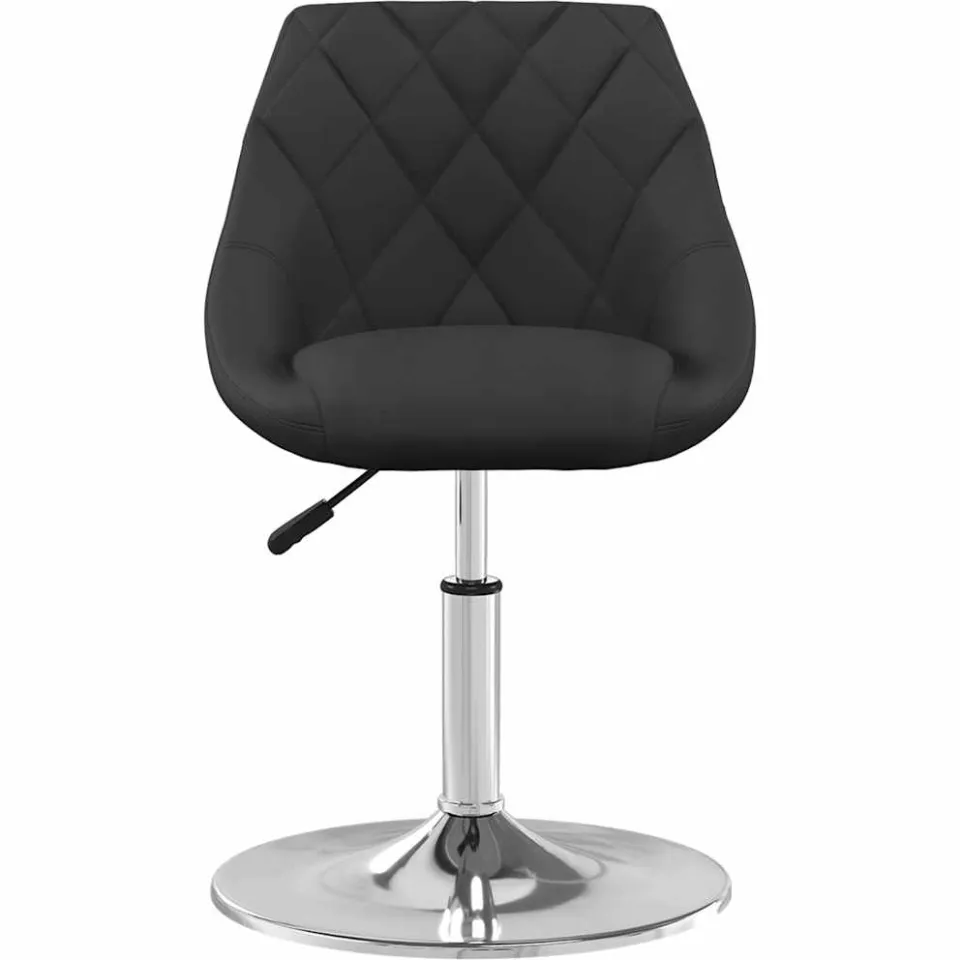 vidaXL Eetkamerstoelen draaibaar 2 st fluweel zwart, foto 4