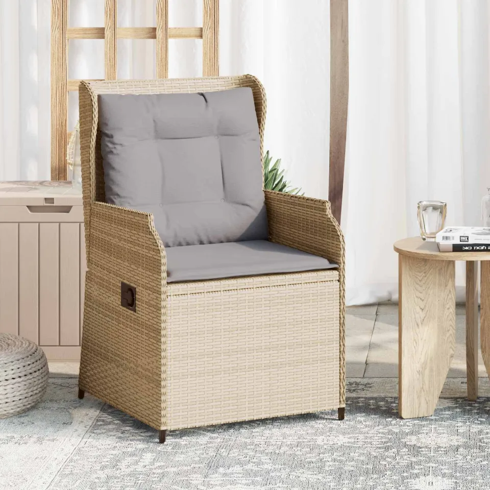 vidaXL Tuinbank 2 st Beige poly rattan, foto 2