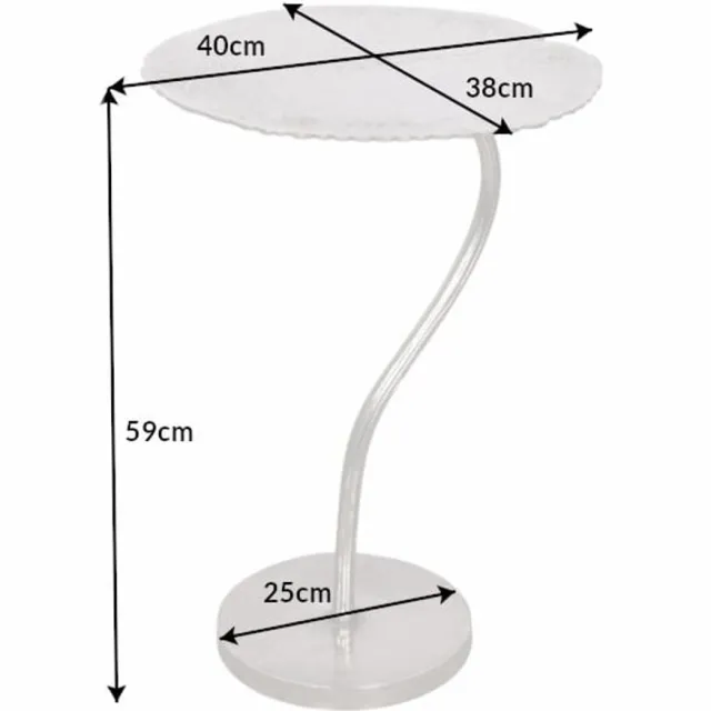 Invicta Interior Handgemaakte bijzettafel ABSTRACT LEAF 40cm zilver - 41283 Zie omschrijving