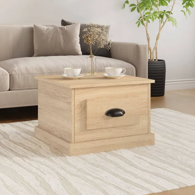 vidaXL Salontafel 50x50x35 cm bewerkt hout sonoma eikenkleurig, foto 2