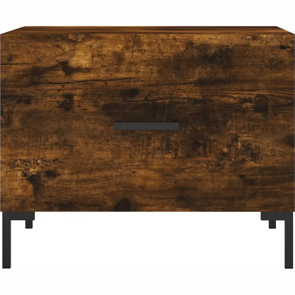 vidaXL Salontafels 2 st 50x50x40 cm bewerkt hout gerookt eikenkleurig, foto 4