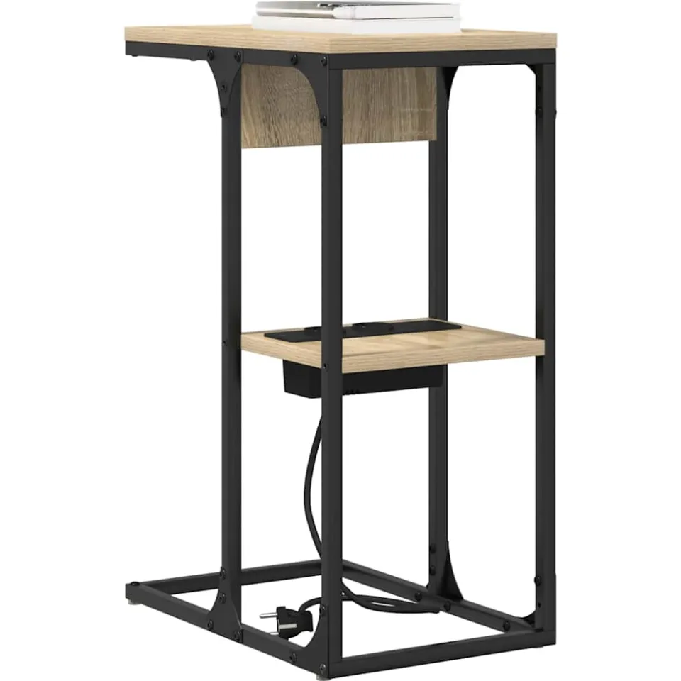 vidaXL Nachtkastje Sonoma Eiken 41,5 x 26 x 60,5 cm Bewerkt hout Bruin