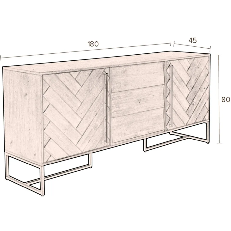 Dutchbone Clas dressoir bruin, foto 5