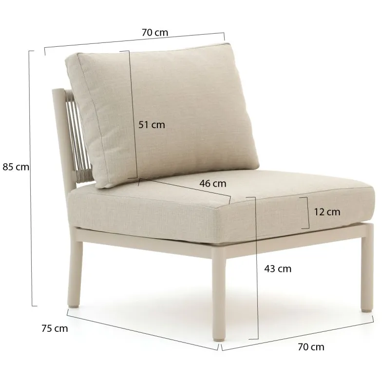 Bellagio tuinmeubelen Bellagio Panaro hoek loungeset 5-delig taupe, foto 4