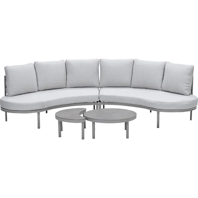 Garden Impressions Solita lounge sofa set sand - rope grey sand taupe