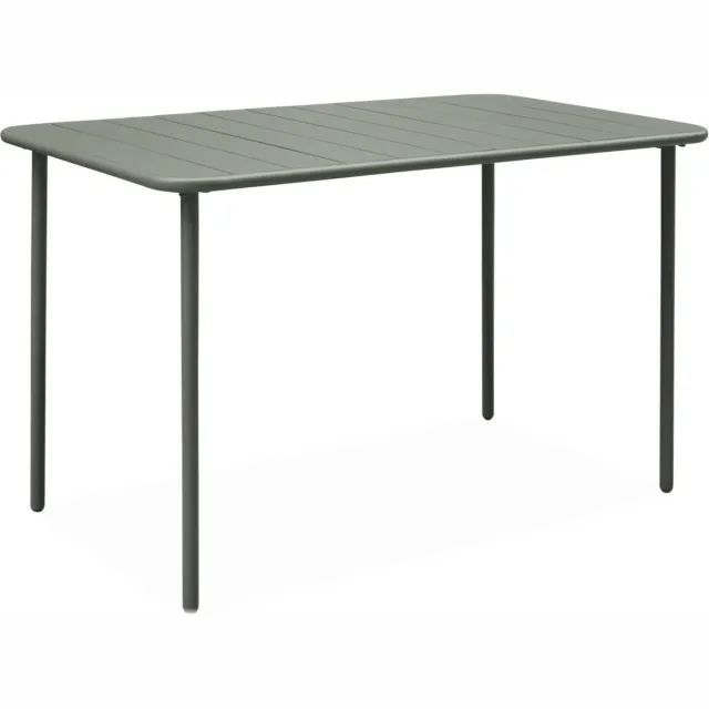 sweeek Tuintafel 4 plaatsen metaal - amélia kaki
