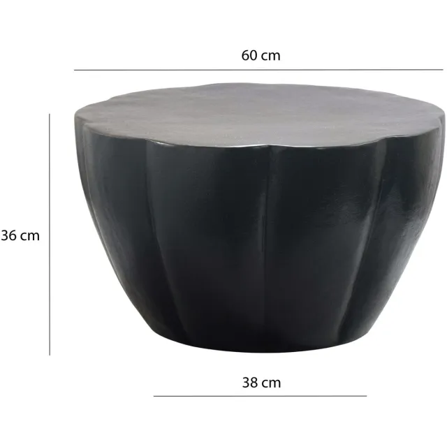 Wohnling Salontafel aluminium zwart 60 cm rond - WL7.468 Zie omschrijving