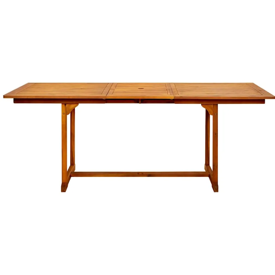 vidaXL Tuintafel (150-200)x100x75 cm massief acaciahout bruin, foto 4
