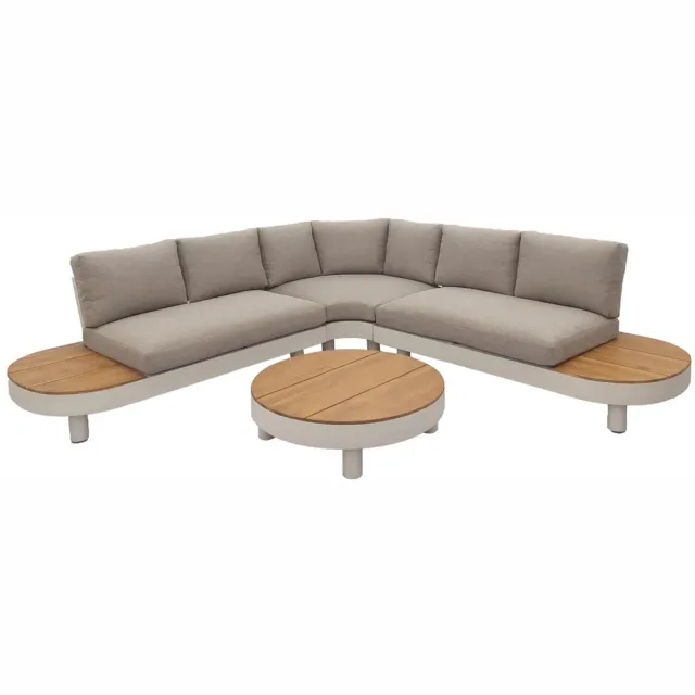 Happy Rhino Loungeset Goreme - 161 x 161 x 63 cm - Beige - Tuinset