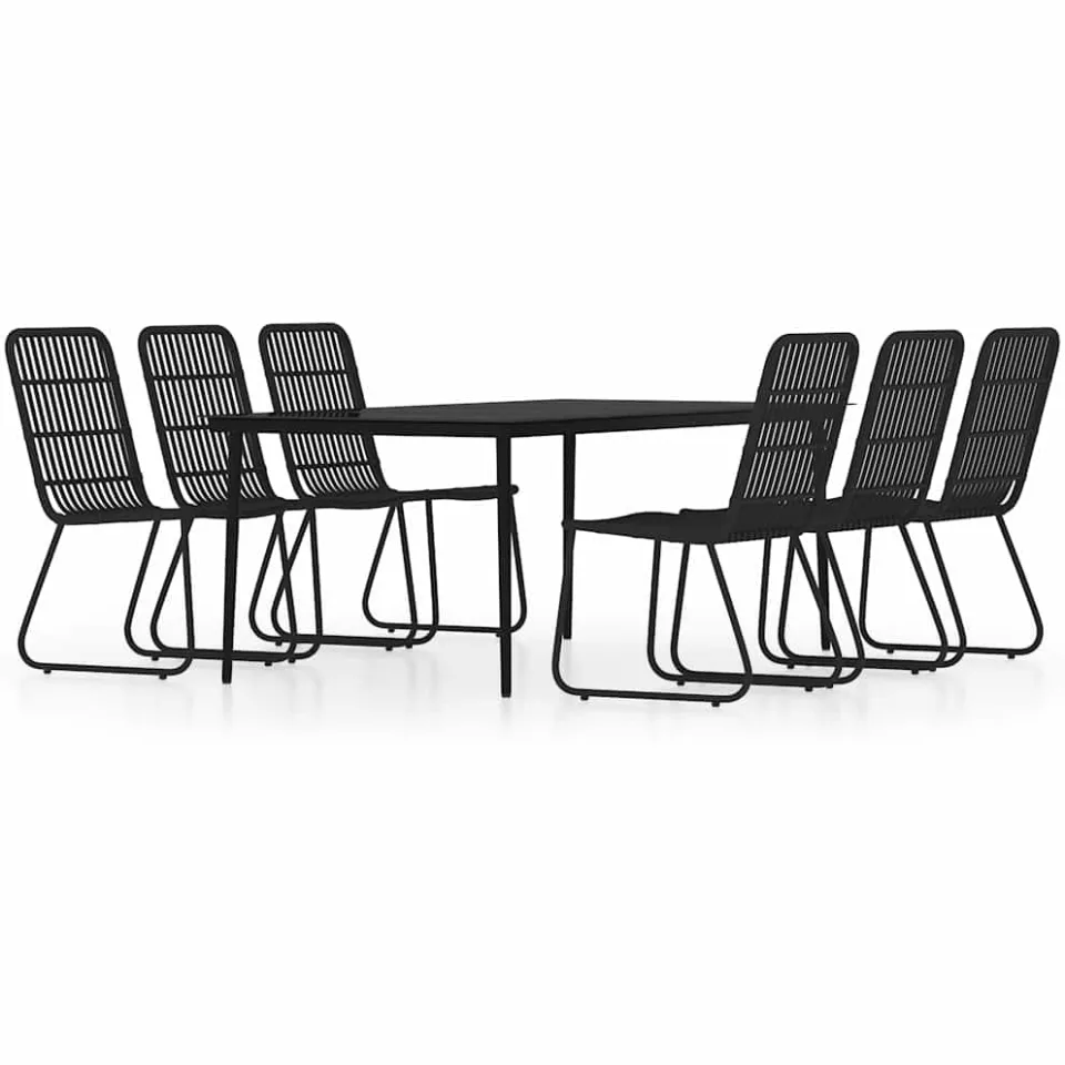 vidaXL 7-delige Tuinset zwart, foto 3