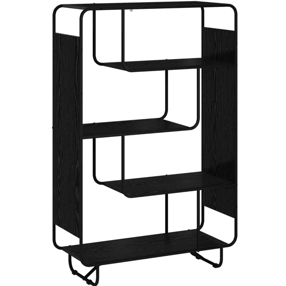 vidaXL Hoge kast Zwart eiken 93.5 x 37.5 x 144 cm Bewerkt hout, foto 3