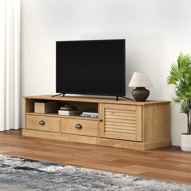 vidaXL Tv-meubel VIGO 156x40x40 cm massief grenenhout Bruin