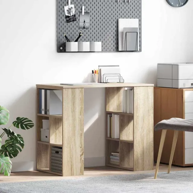 vidaXL Bureau Sonoma Eiken 90 x 50 x 75 cm Bewerkt hout