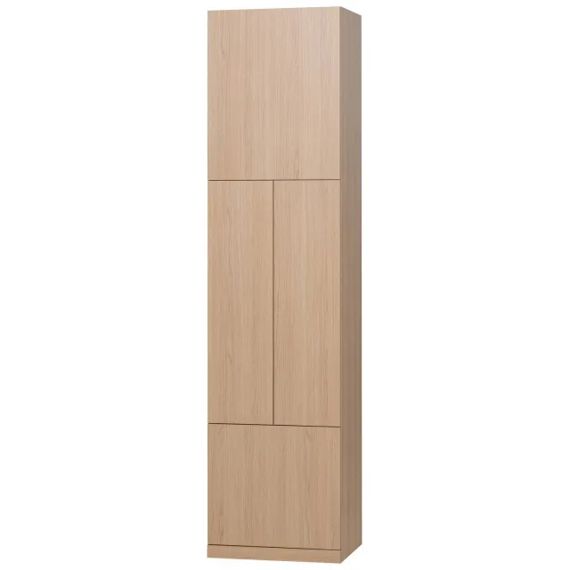WOOOD Build Smalle Opbergkast - Walnoot Fineer - Bruin - 215x54x41 natural