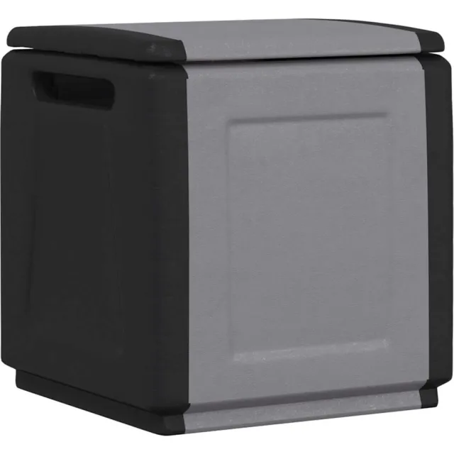 vidaXL Tuinbox 130 L 54x53x57 cm donkergrijs en zwart, foto 2