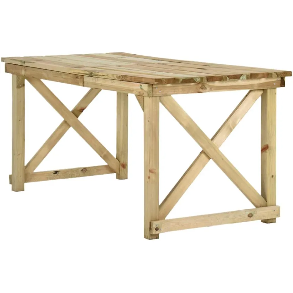 vidaXL Tuintafel 160x79x75 cm hout bruin, foto 3