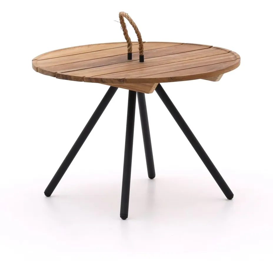 Apple Bee Elle lounge tuintafels ø60 (h:40cm)/ø40 (h:45cm) zwart, foto 4