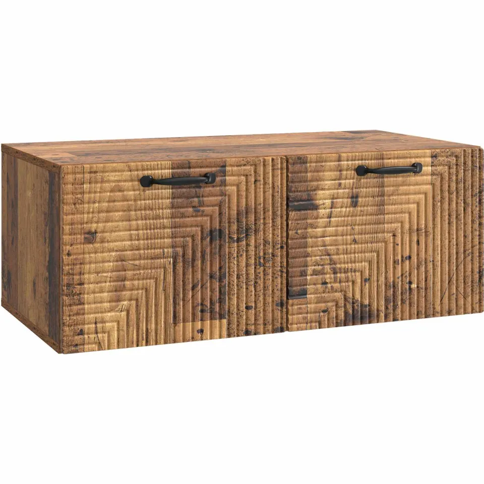 vidaXL Wandbeugel TV-kast Oud hout 78,5 x 41 x 30 cm Bewerkt hout bruin, foto 3