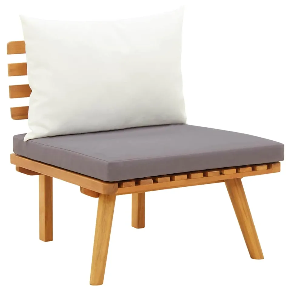 vidaXL 9-delige Loungeset met kussens massief acaciahout bruin, foto 4
