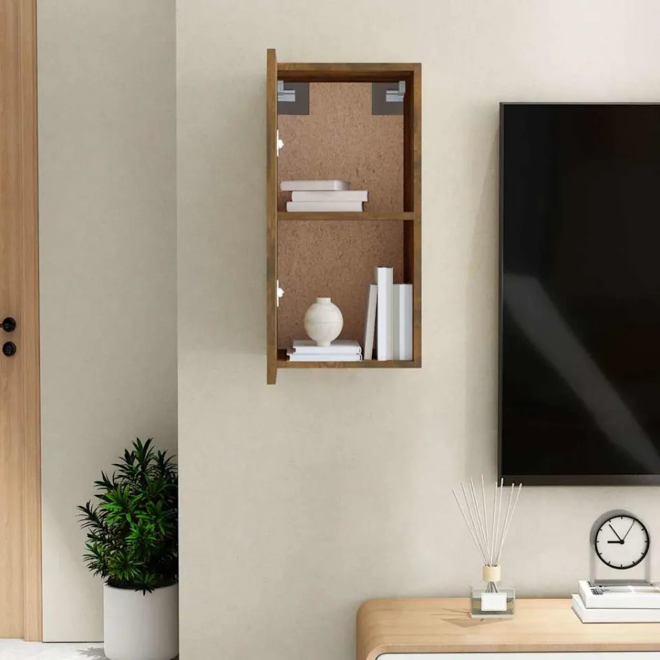 vidaXL Tv-meubel 30,5x30x60 cm bewerkt hout gerookt eikenkleurig, foto 3