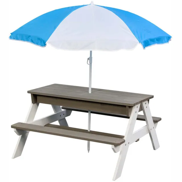 SwingKing Kinderpicknicktafel Waterfun met Parasol. Meerkleurig