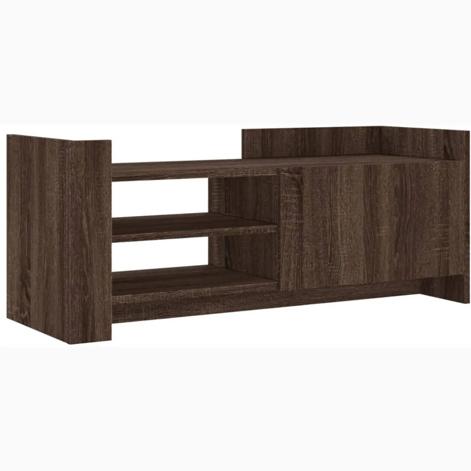 vidaXL Tv-meubel 100x35x40 cm bewerkt hout bruin eikenkleur