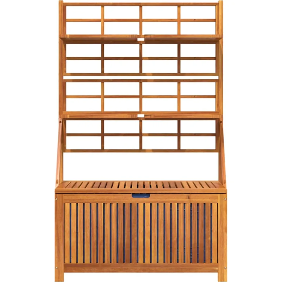 vidaXL Opbergbox met latwerk 99x50x160 cm massief acaciahout Bruin