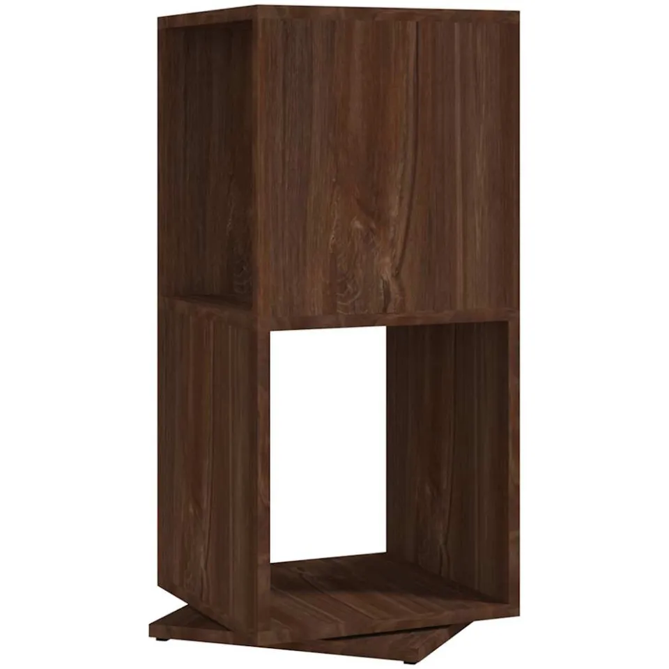 vidaXL Draaikast 34,5x34,5x75,5 cm spaanplaat bruin eikenkleur